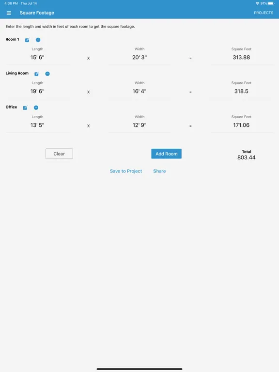 Скриншоты Calculator for Contractors iPad 