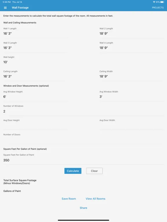 Скриншоты Calculator for Contractors iPad 