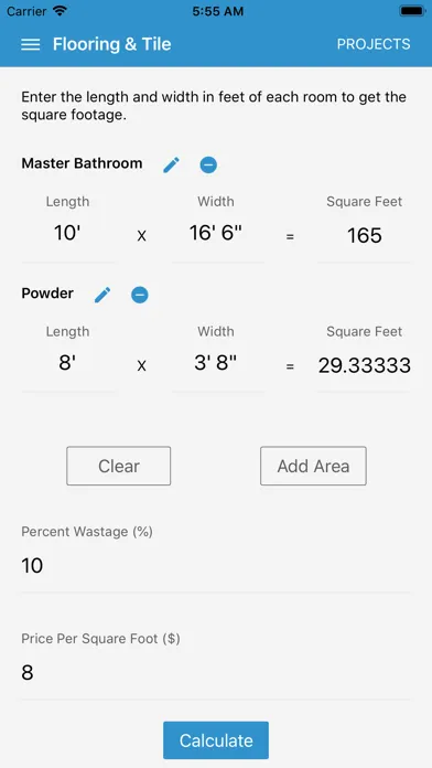 Скриншоты Calculator for Contractors