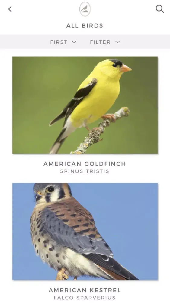 Tangkapan skrin Fieldstone Guide: Birds