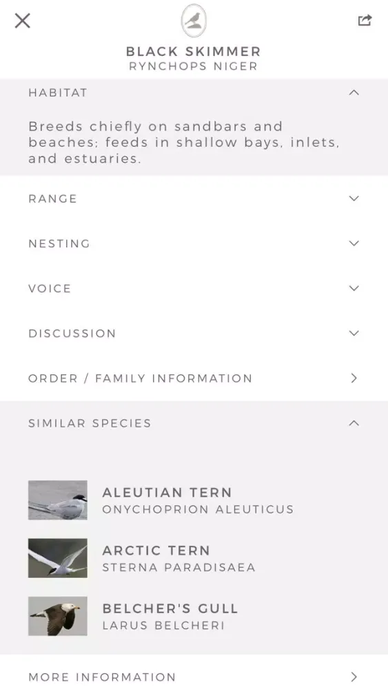 Tangkapan skrin Fieldstone Guide: Birds