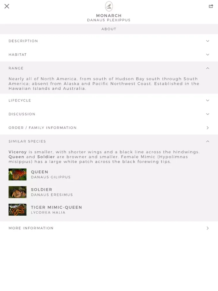 Fieldstone Guide: Butterflies iPad  স্ক্রিনশট