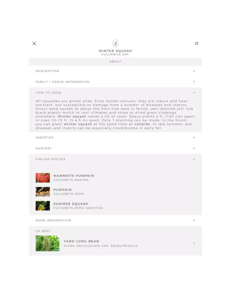 Capturas de tela do Fieldstone Guide: Vegetables iPad 