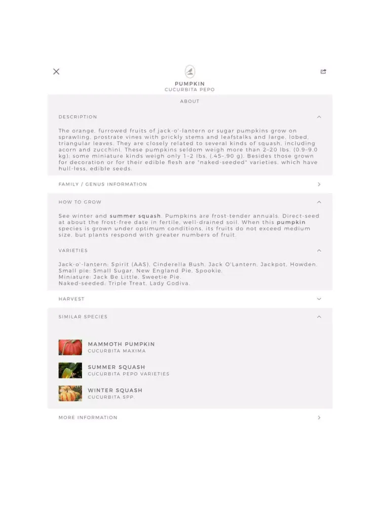 Capturas de tela do Fieldstone Guide: Vegetables iPad 