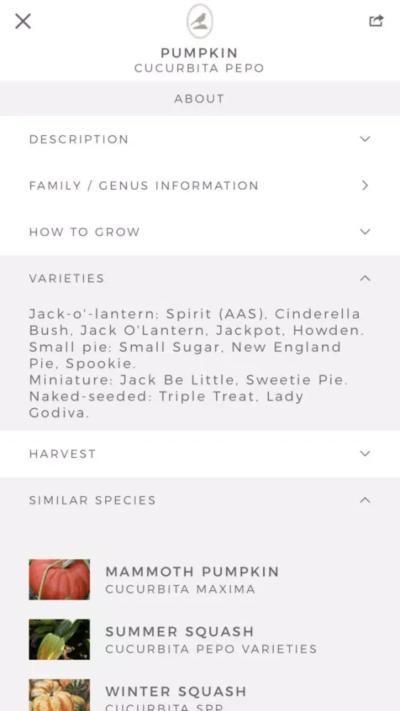 Capturas de tela do Fieldstone Guide: Vegetables