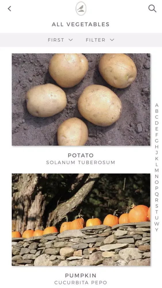 Capturas de tela do Fieldstone Guide: Vegetables