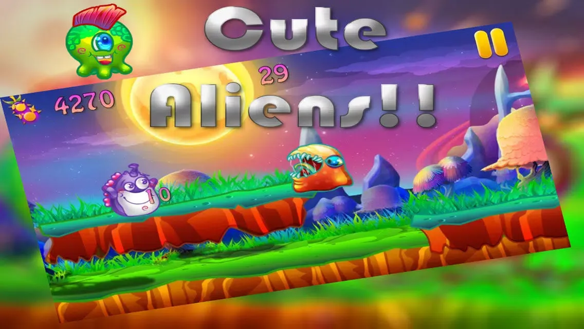 Captures d'écran de Mars Splat Attack - Cute Alien Run Blaster