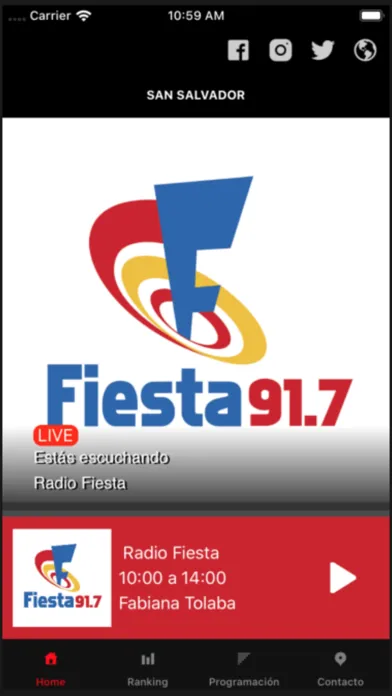ภาพหน้าจอของ Radio Fiesta FM 91.7 Jujuy
