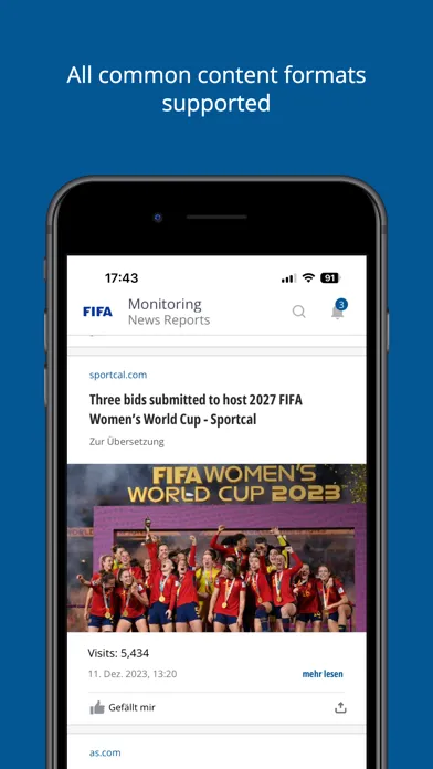 Capturas de pantalla de Fifa News Reports