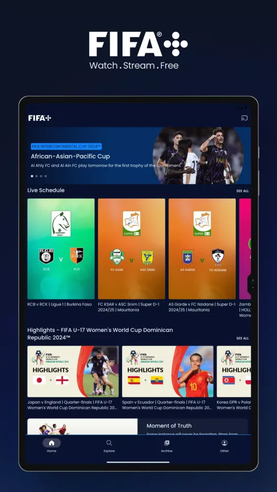 FIFA+应用截图