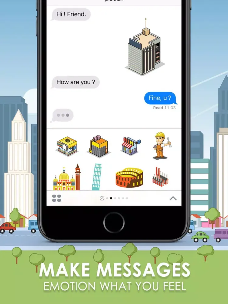Architecture Stickers Keyboard Themes ChatStick iPad  Ekran Görüntüleri