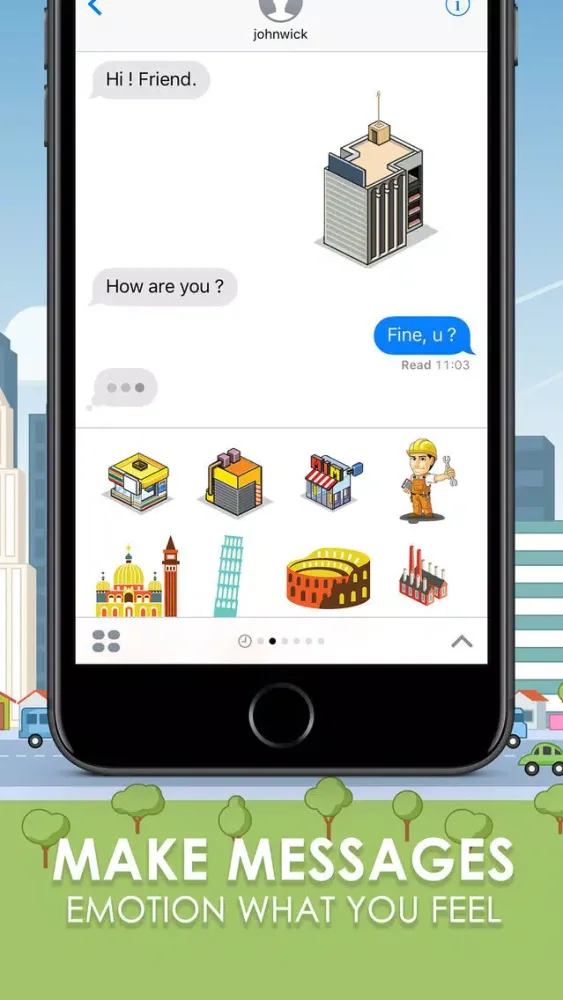 Architecture Stickers Keyboard Themes ChatStick Ekran Görüntüleri
