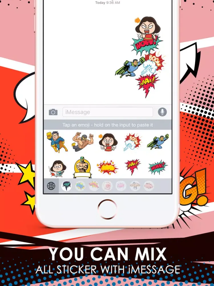 Zrzuty ekranu Cartoon Comics Stickers Keyboard Themes ChatStick iPad 