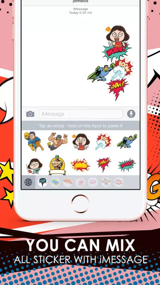 Zrzuty ekranu Cartoon Comics Stickers Keyboard Themes ChatStick