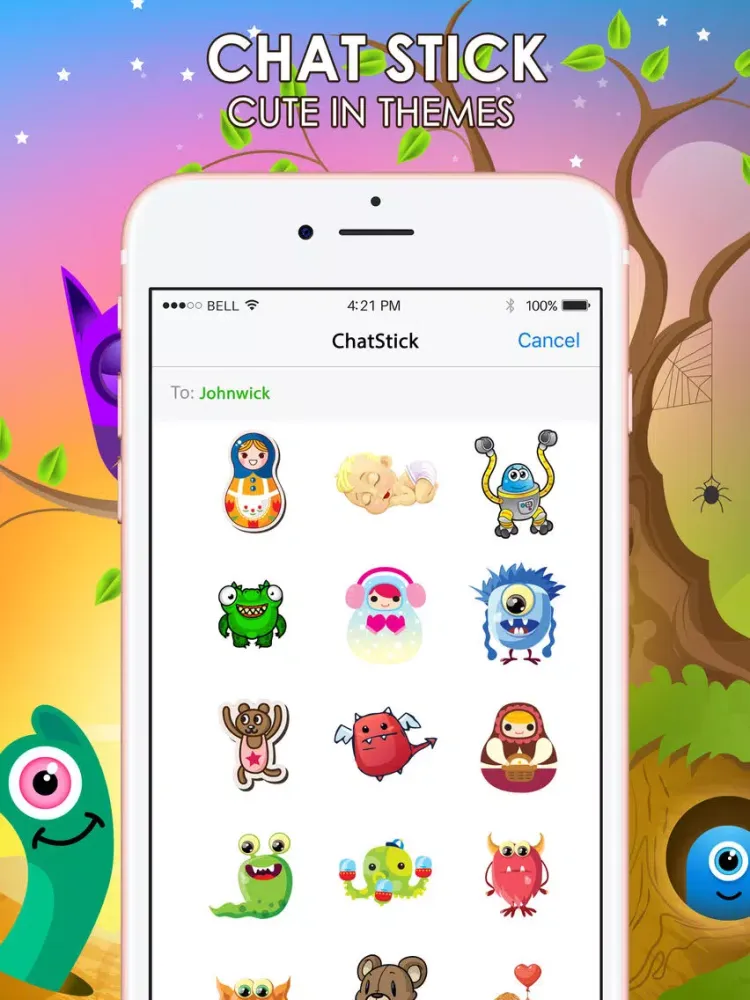 Capturas de pantalla de Cute Emoji Sticker Cutie Keyboard Themes ChatStick iPad 