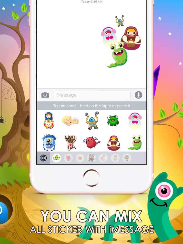 Capturas de pantalla de Cute Emoji Sticker Cutie Keyboard Themes ChatStick iPad 