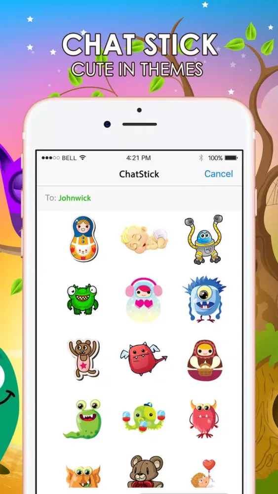 Capturas de pantalla de Cute Emoji Sticker Cutie Keyboard Themes ChatStick