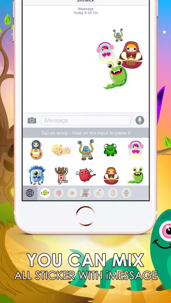 Capturas de pantalla de Cute Emoji Sticker Cutie Keyboard Themes ChatStick