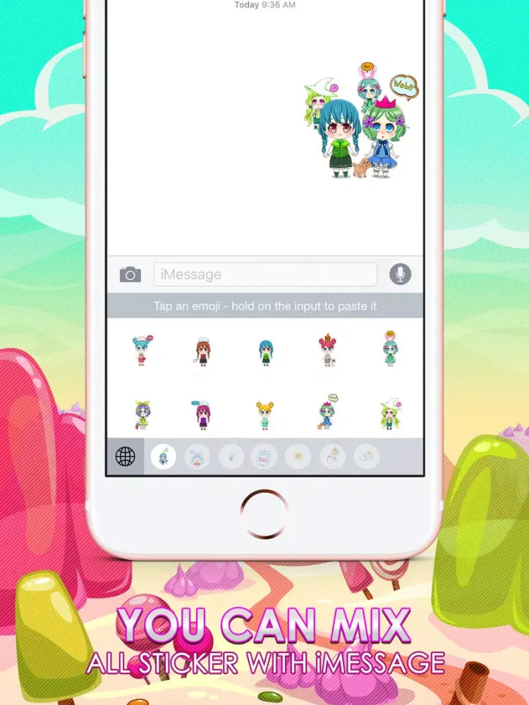 Anime Girls Emoji Chibi Stickers Themes ChatStick iPad  Ekran Görüntüleri