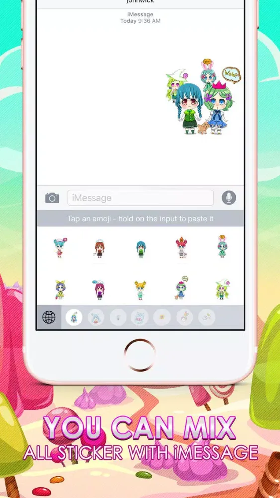 Anime Girls Emoji Chibi Stickers Themes ChatStick Ekran Görüntüleri