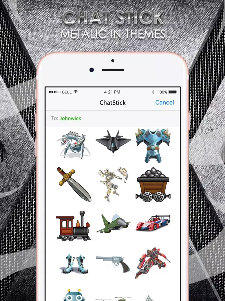 Скриншоты Metallic Emoji Sticker Keyboard Themes ChatStick iPad 