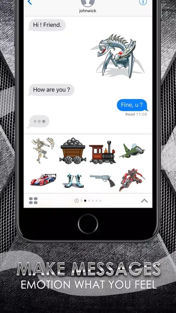 Скриншоты Metallic Emoji Sticker Keyboard Themes ChatStick