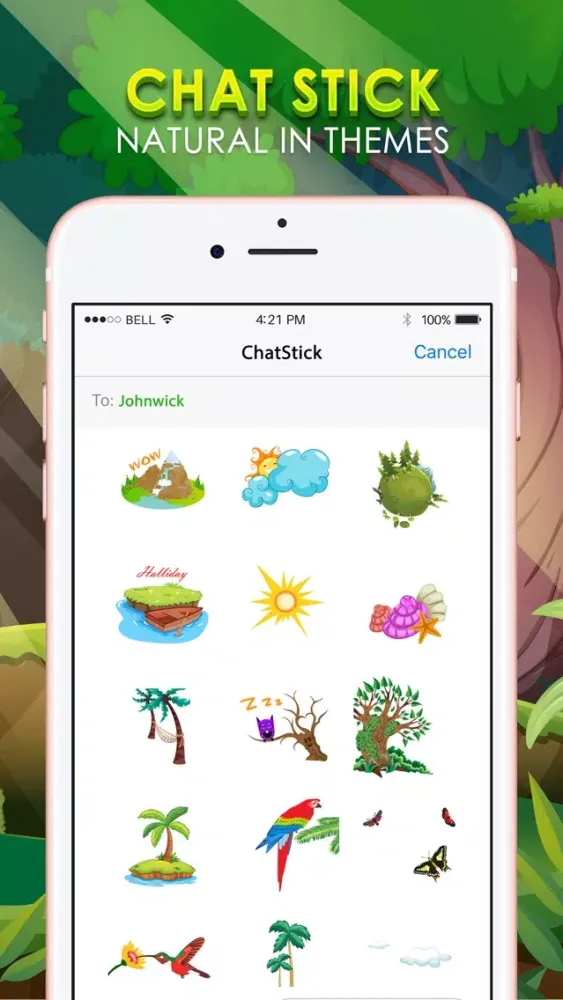 Natural Emoji Sticker Keyboard Themes ChatStick 스크린샷