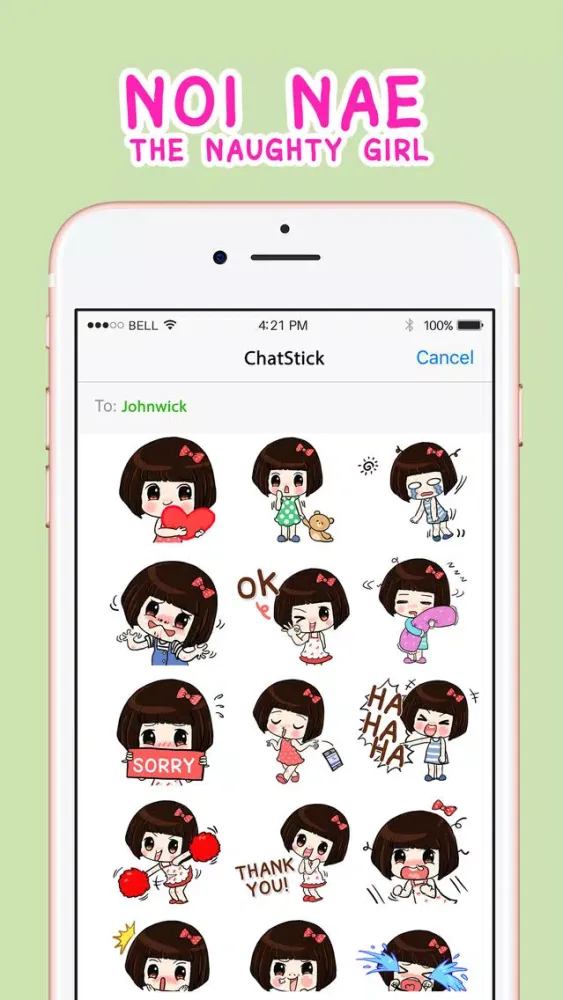 Noi Nae The Naughty Girl Stickers By ChatStick Screenshots
