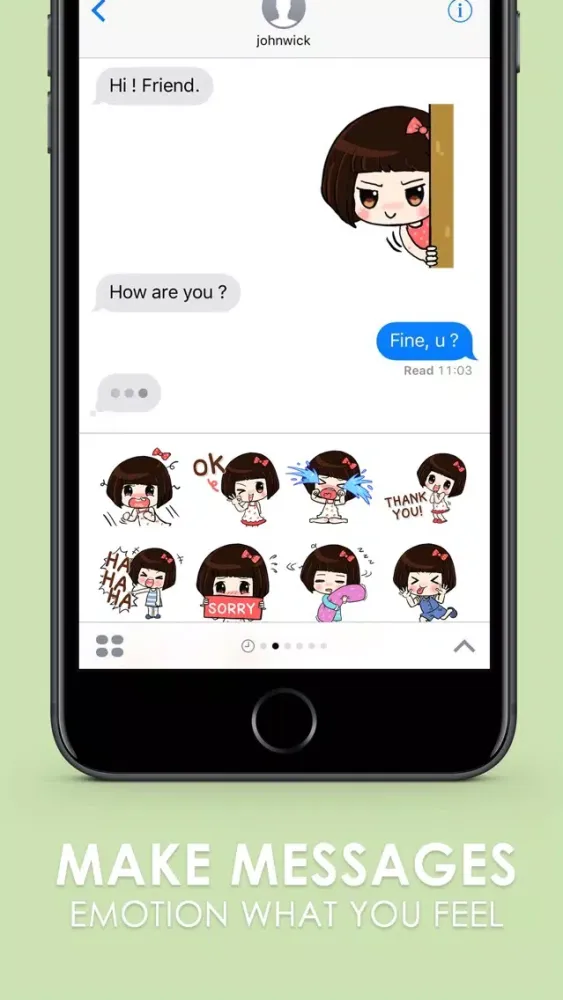 Noi Nae The Naughty Girl Stickers By ChatStick Screenshots