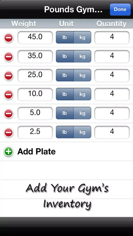 Capturas de pantalla de Gym Coach - Barbell Plate Loading Calculator