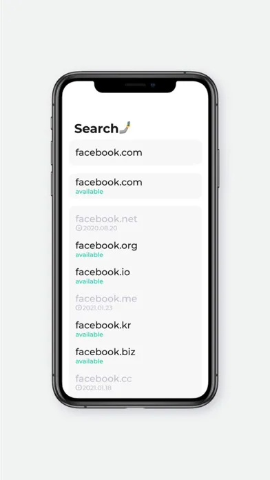 Kiwi - Domain Search Screenshots