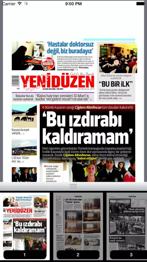 Capturas de tela do Yeni Düzen