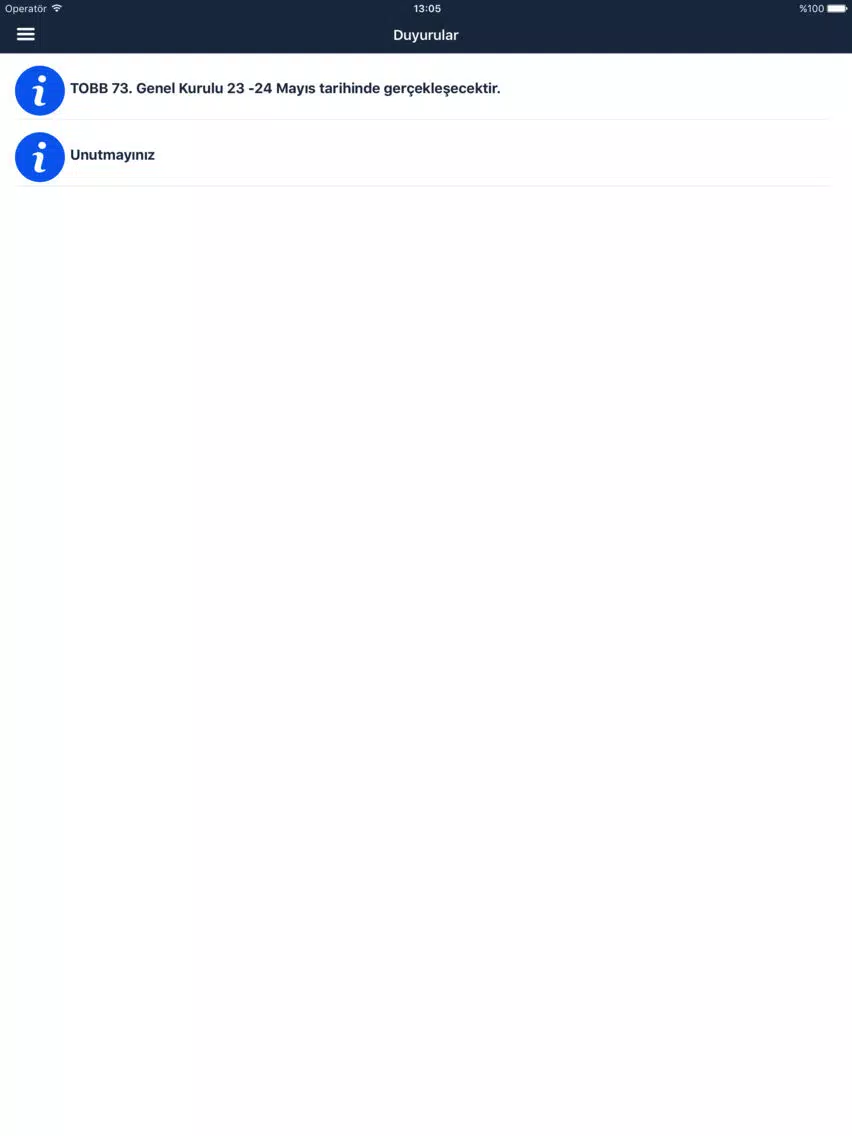 TOBB Etkinlik iPad  سکرین شاٹس