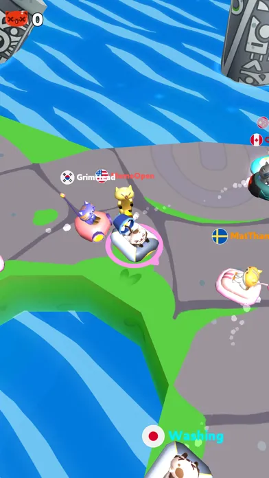 ภาพหน้าจอของ Crazy Kart.io: Bump & Crash