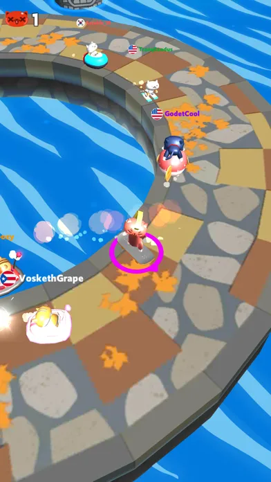 ภาพหน้าจอของ Crazy Kart.io: Bump & Crash
