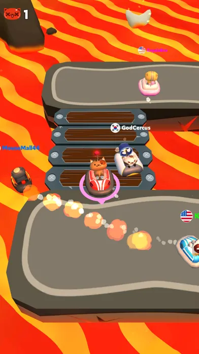 ภาพหน้าจอของ Crazy Kart.io: Bump & Crash