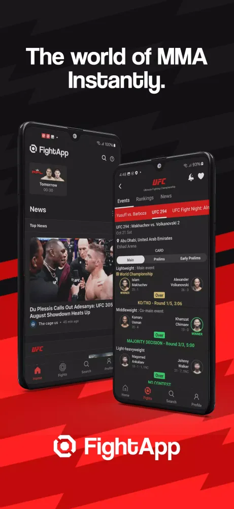 Zrzuty ekranu FightApp