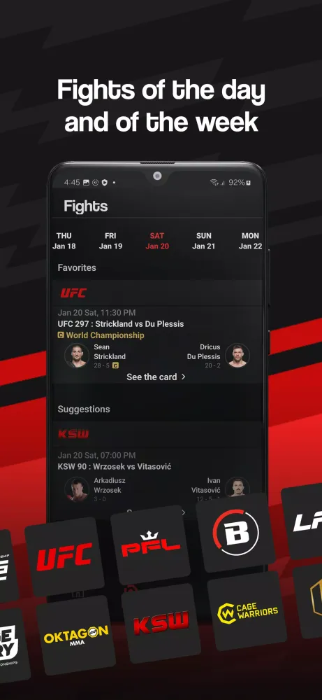 Zrzuty ekranu FightApp