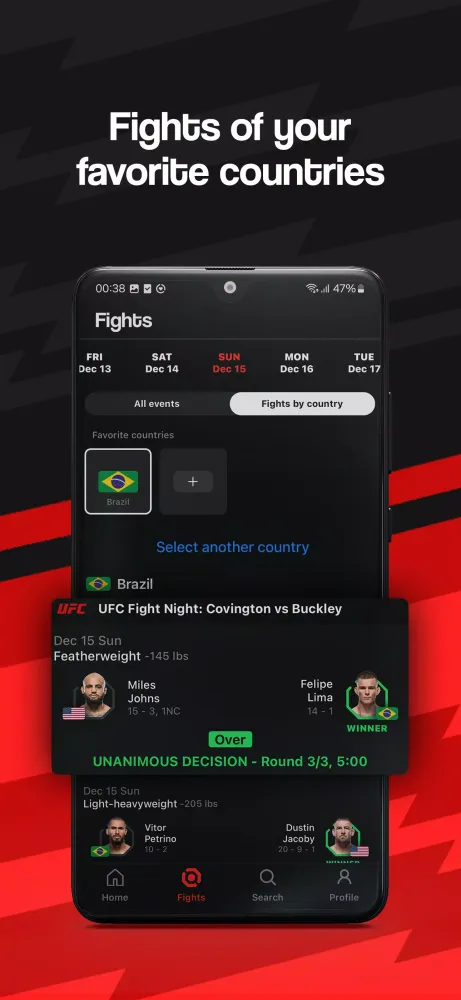 Zrzuty ekranu FightApp
