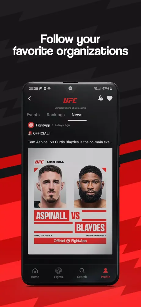 Zrzuty ekranu FightApp