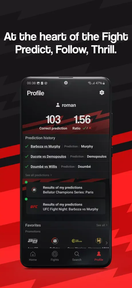 Zrzuty ekranu FightApp