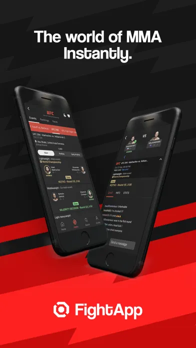 Captures d'écran de FightApp - MMA Results