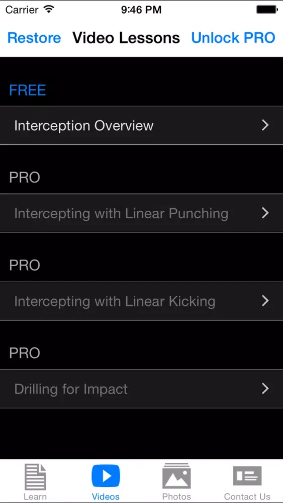 Tangkapan layar Interception Striking