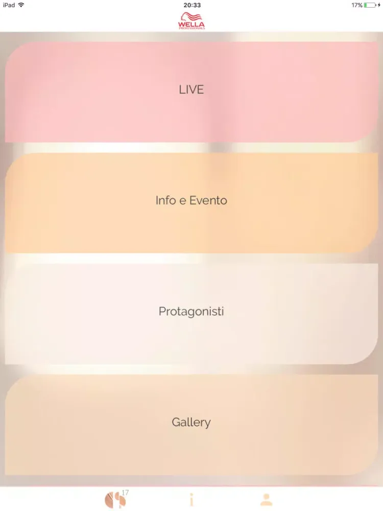 Tangkapan skrin Wella Collection Show iPad 