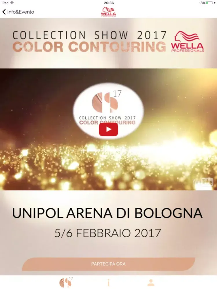 Tangkapan skrin Wella Collection Show iPad 