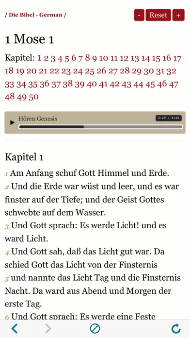 Capturas de pantalla de German Holy Bible Audio and Text - Luther Version