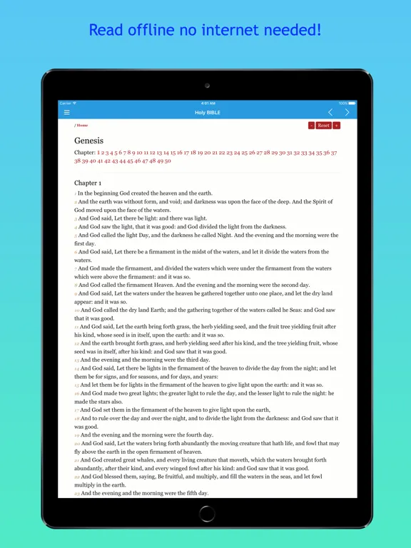 The Holy Bible : King James Version - Offline iPad  Screenshots