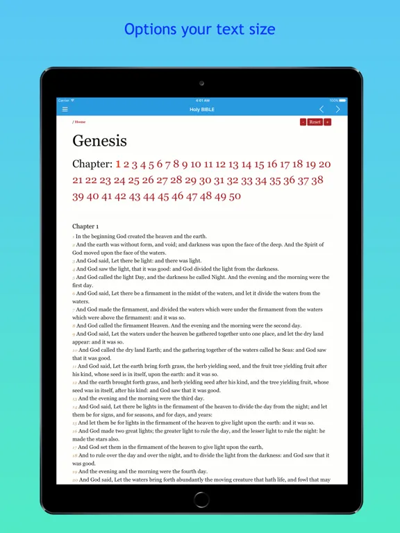The Holy Bible : King James Version - Offline iPad  Screenshots