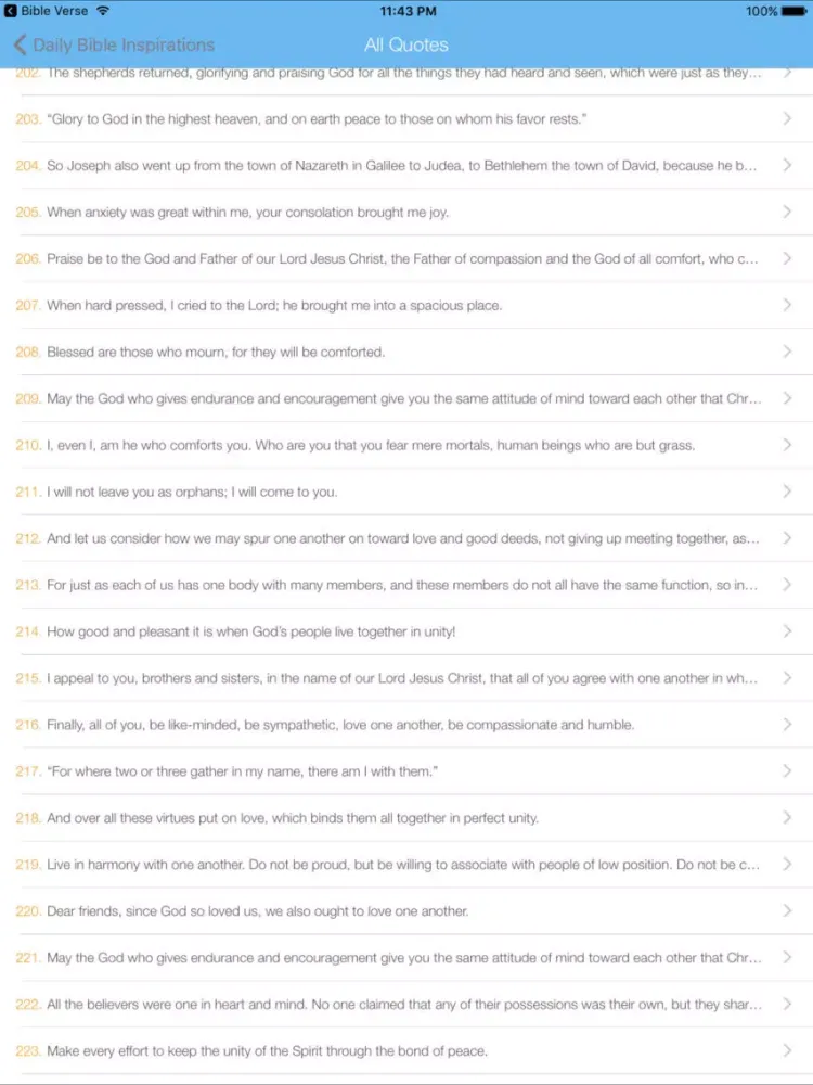 Daily Bible Inspirations : Bible Verse iPad  Screenshots