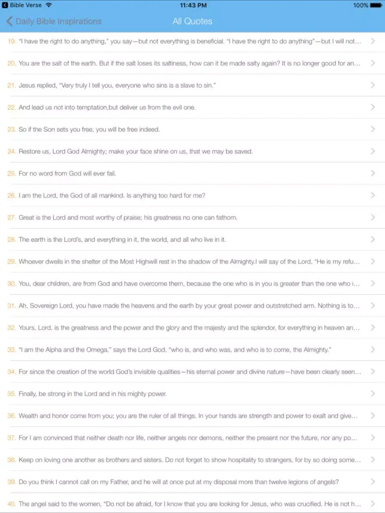 Daily Bible Inspirations : Bible Verse iPad  Screenshots